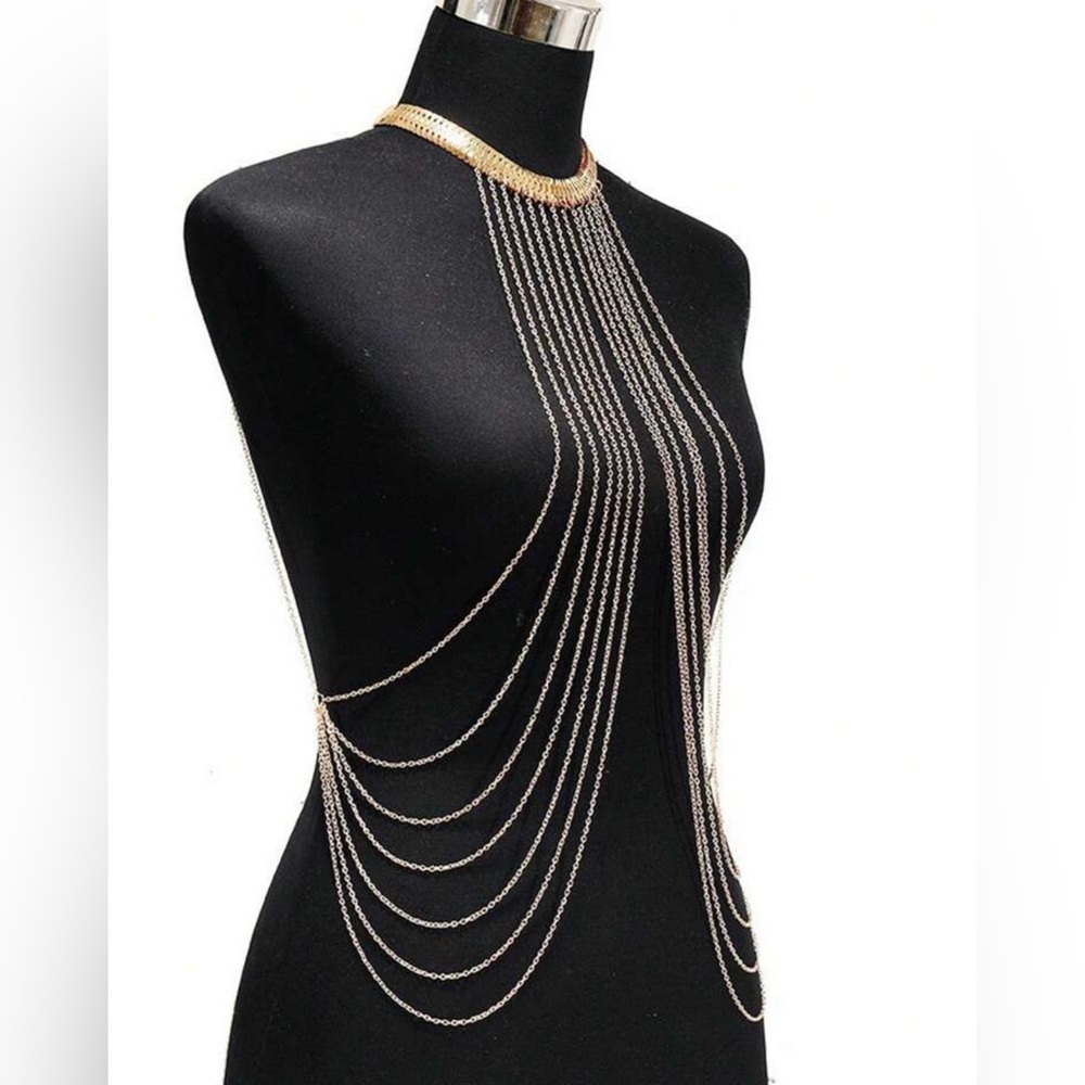 Women's Layered Body Chain - Picture 4 of 8